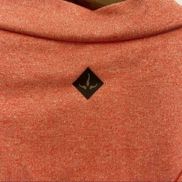 PrAna V Neck Orange Racerback Tank Top. Size Small - Picture 7 of 8